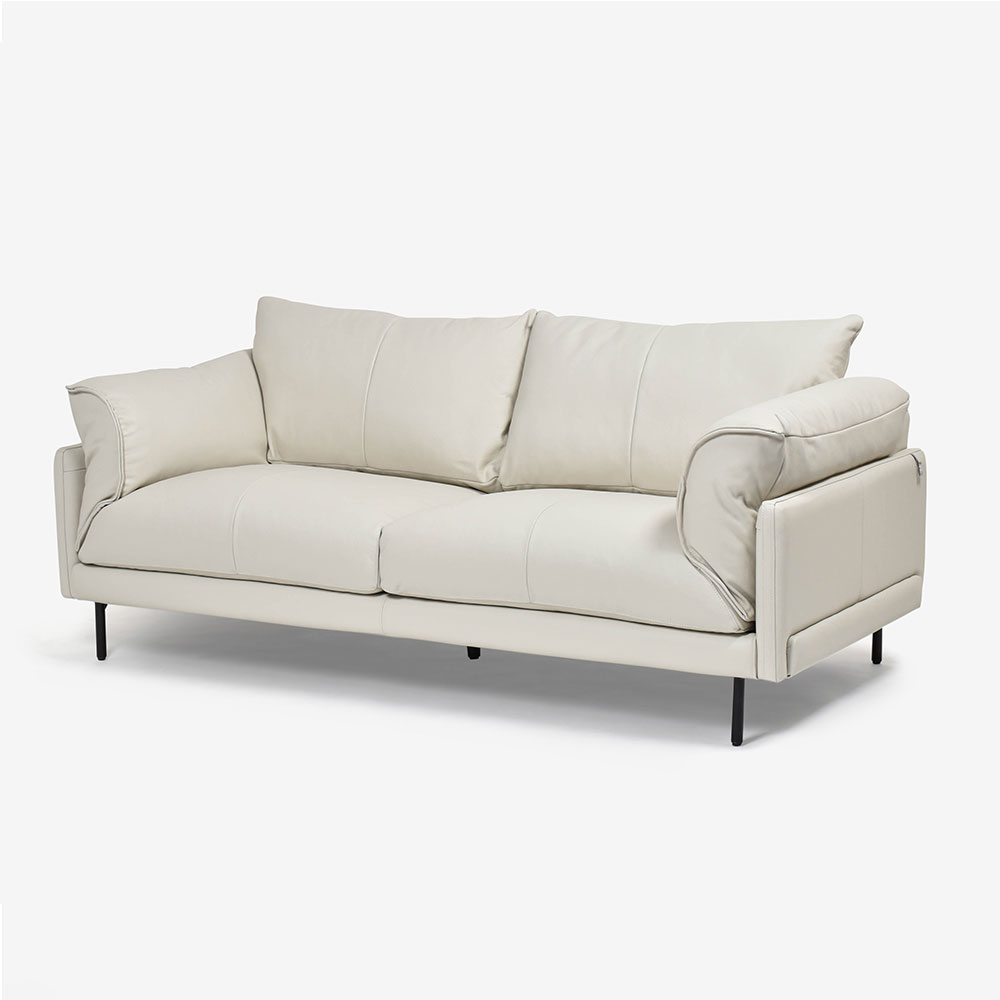 CORIUM（コリウム）ソファ 3人掛け 「ジェローム model.CO-0566」幅206cm 革#CO-JBE529E フロスト [2]
