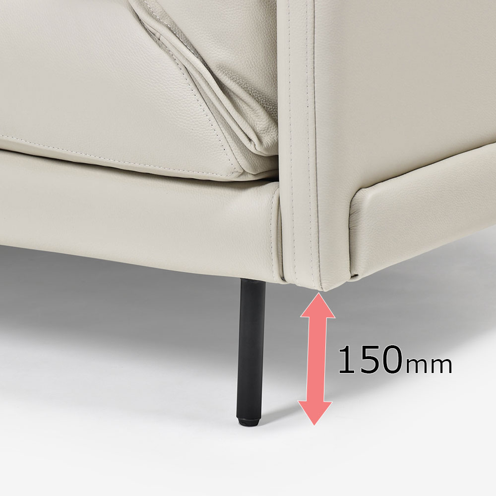 CORIUM（コリウム）ソファ 3人掛け 「ジェローム model.CO-0566」幅206cm 革#CO-JBE529E フロスト [5]