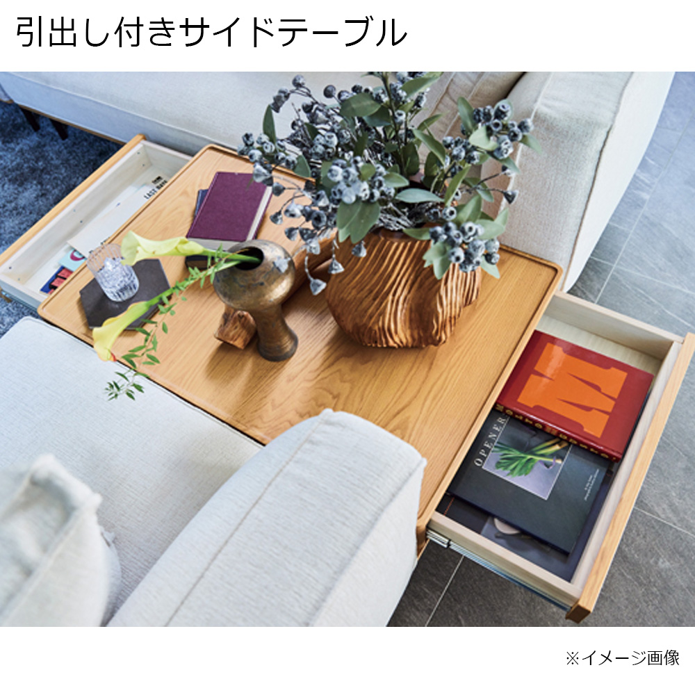 浜本工芸 カウチソファ2点セット「SL-6004脚BK」幅303cm 布#クラウディア56【アームレスソファ（座って左背 引出し付き）+カウチソファ（座って右肘）】［No.6000］【受注生産品】 [5]