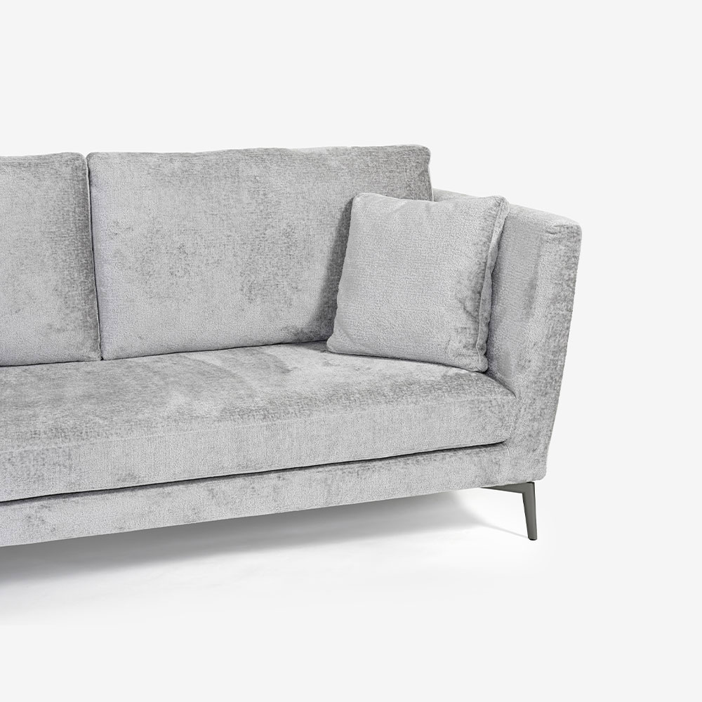 erba（エルバイタリア）コーナーソファ2点セット「スパッツィオ」向かって左カウチ 布グレー Please804 [3]