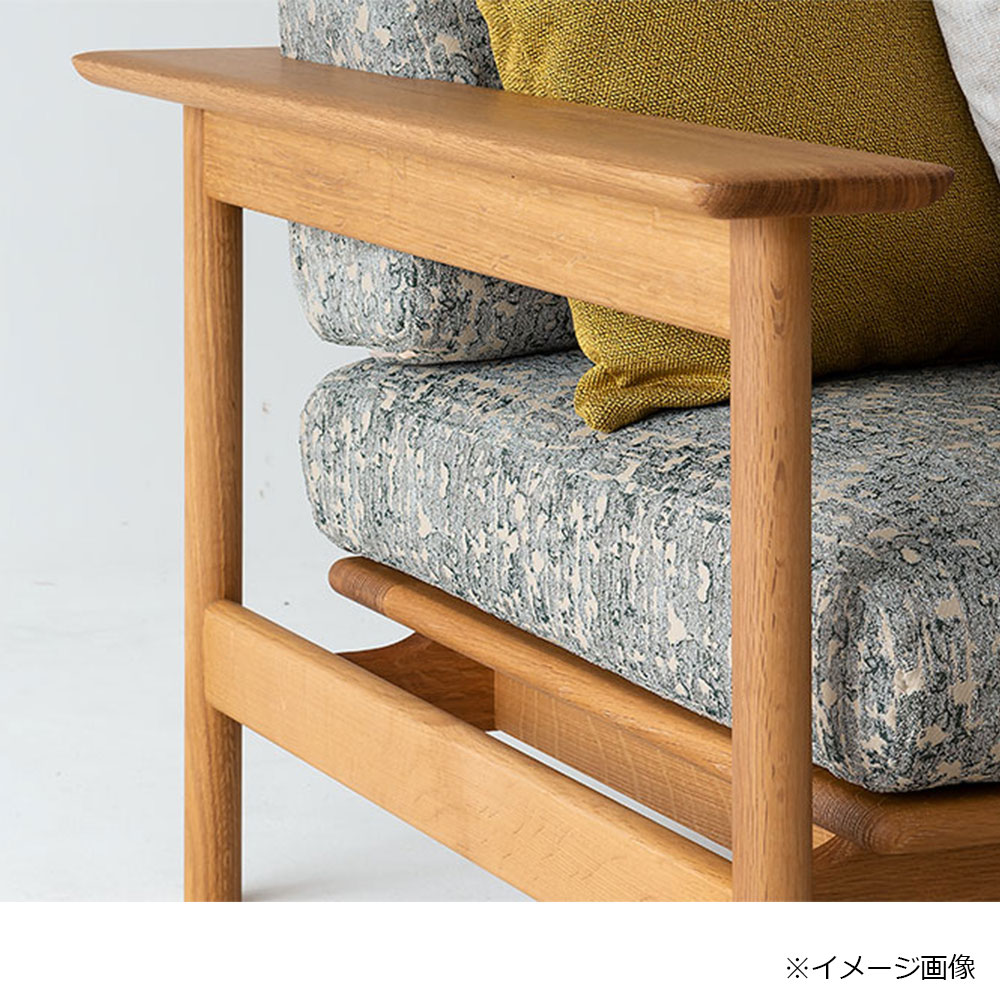 飛騨産業 ソファ 2.5人掛け「SATSUKI -サツキ- FP105WLU」幅180cm ウォールナット材 WA色 布＃EミモザYE【受注生産品】 [4]