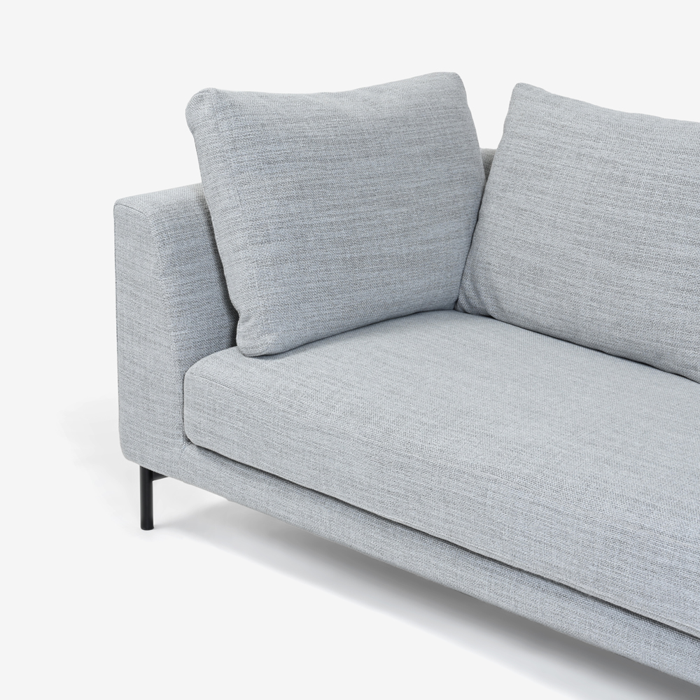 Abitamoda（アビタモーダ）片肘コーナーカウチ大（向かって右）「ルイズ」カバーリング仕様 #6_6101 金属脚 全2色【受注生産品】 [5]