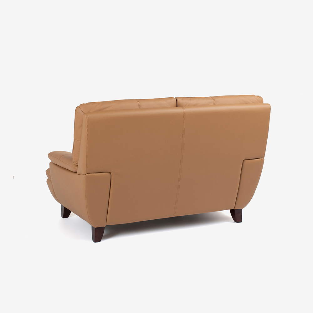 ラブソファ 2人掛け「ルーニー SD-344」幅145cm 半革キャメル色 #M-02 [3]