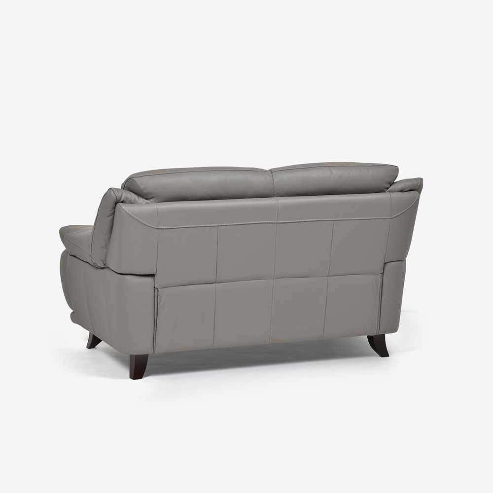 ラブソファ 2人掛け「オースチンKD」幅156cm 革#H/S-042E エレファントグレー色 脚部全6種類 [5]
