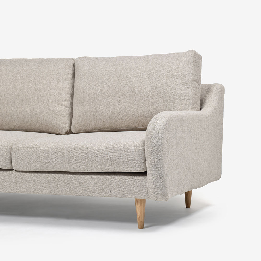 ラブソファ 2人掛け「CAS-D」幅160cm 布#SPフライデーナチュラル 脚部全3色 [4]