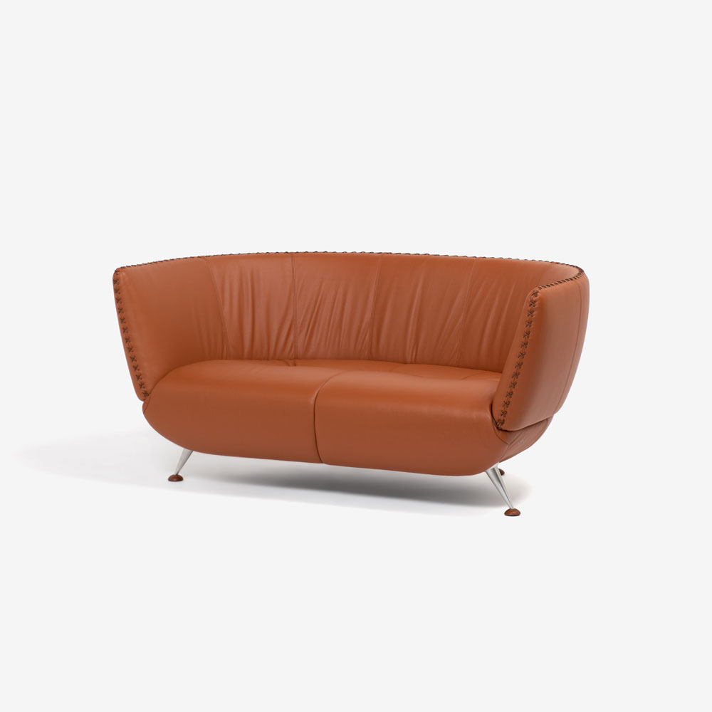 de Sede（デセデ）ラブソファ「DS-102/23」革レンガ色 [3]