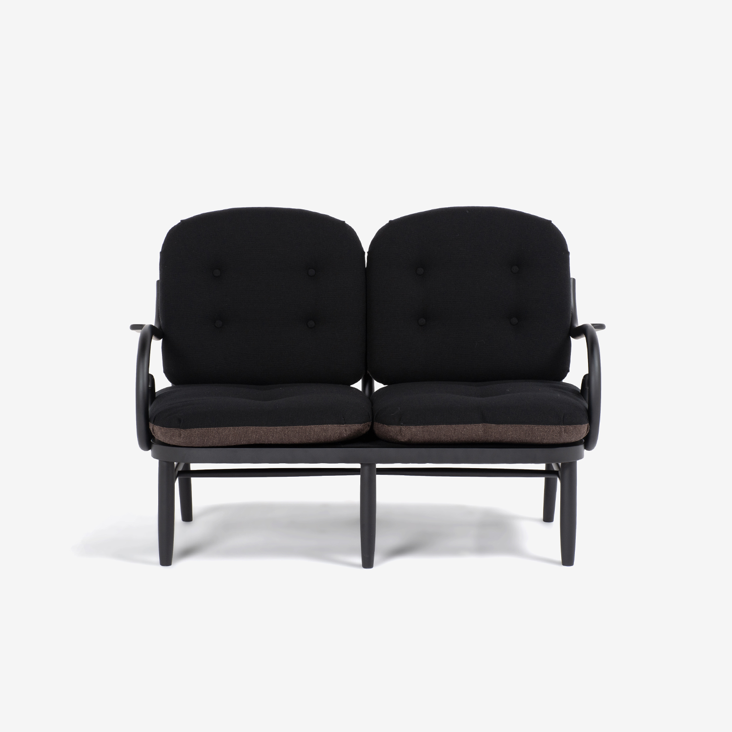 秋田木工 ソファ「75EB」布A14/A24 ブナ材ブラック色【セール対象品のため40%OFF】 [3]