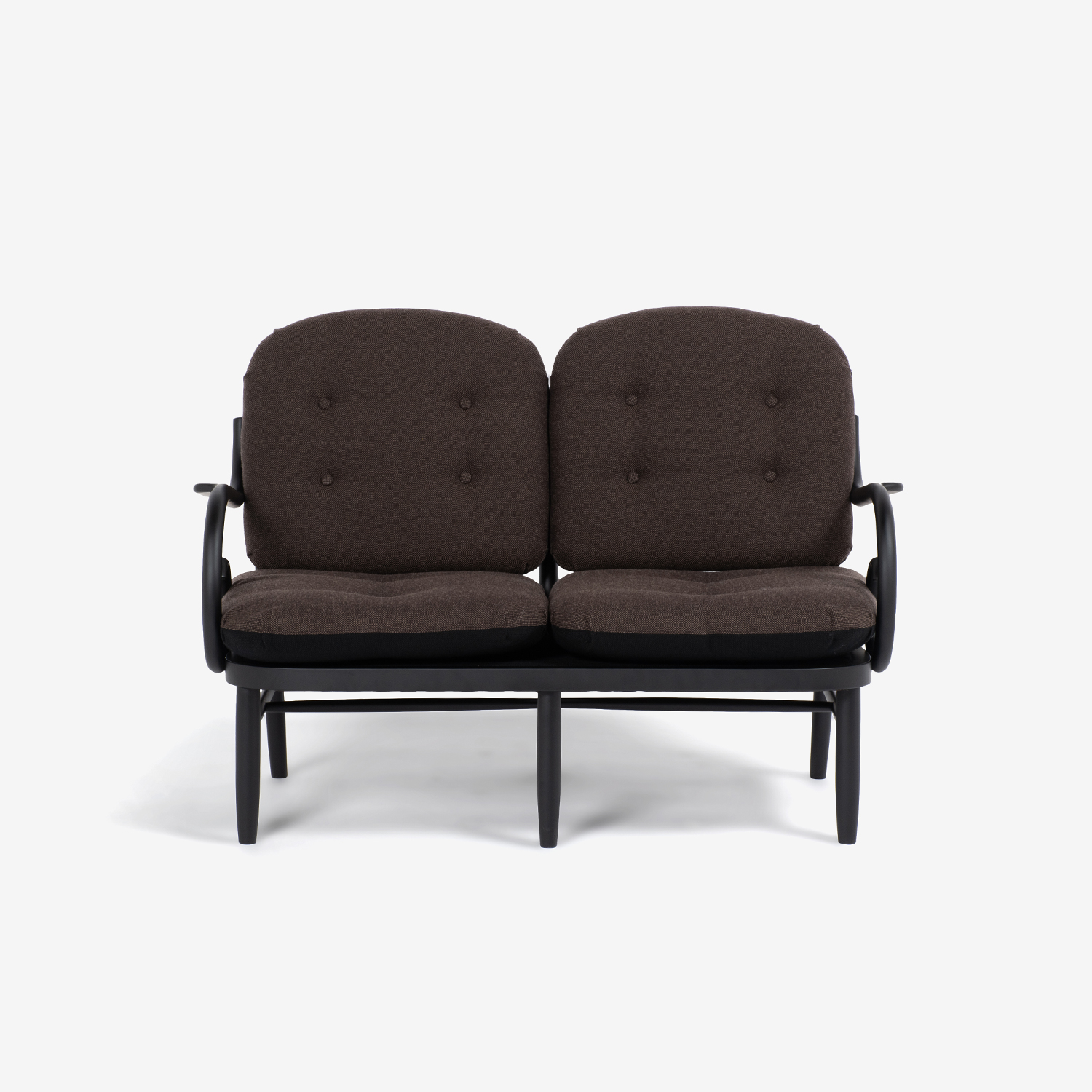 秋田木工 ソファ「75EB」布A14/A24 ブナ材ブラック色【セール対象品のため40%OFF】 [4]