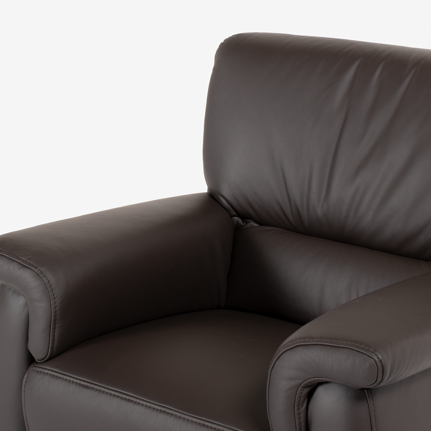 himolla（ヒモラ）アームチェア「ベルク model.9002」幅81cm革#24 ダークブラウン色 [4]