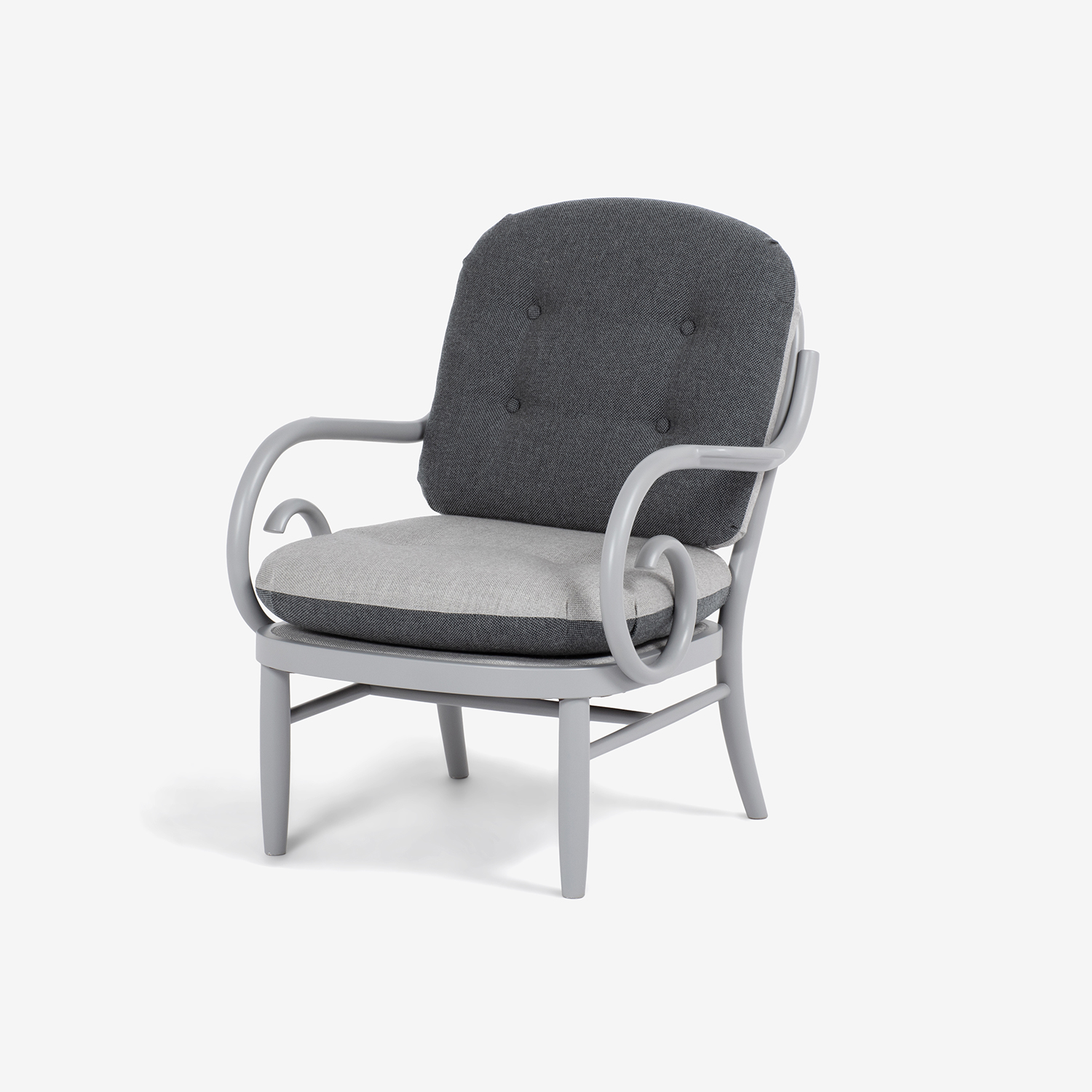 秋田木工 アームチェア「75EB」布A16/A18 木部クールグレー色【セール対象品のため40%OFF】 [2]