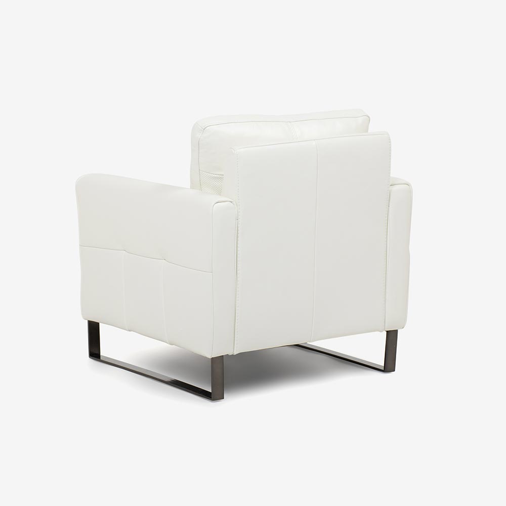 アームチェア「L/S 58N（エルエス58）」革#J-744D2 スターホワイト色 [3]