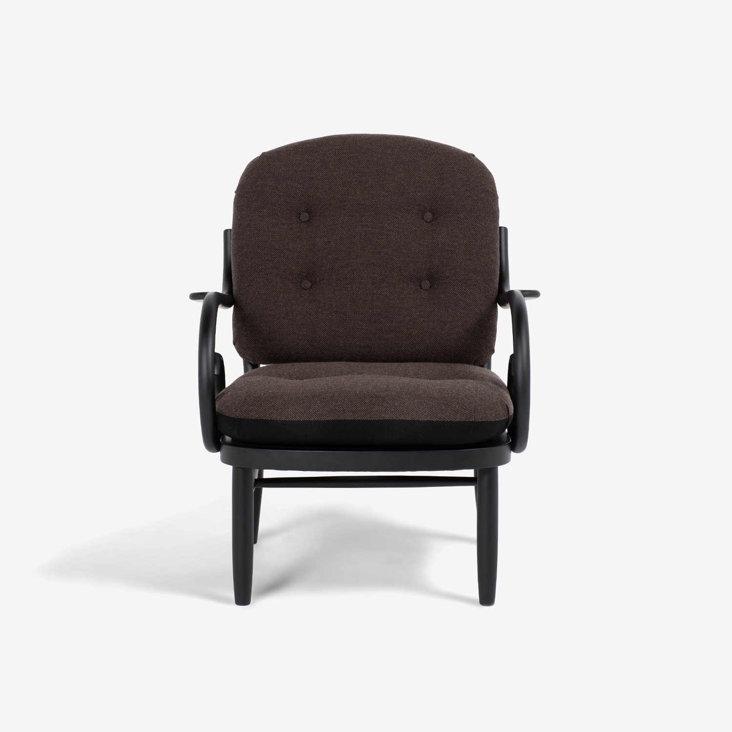 秋田木工　アームチェア「75EB」布A14/A24 ブナ材ブラック色【セール対象品のため40%OFF】 [4]