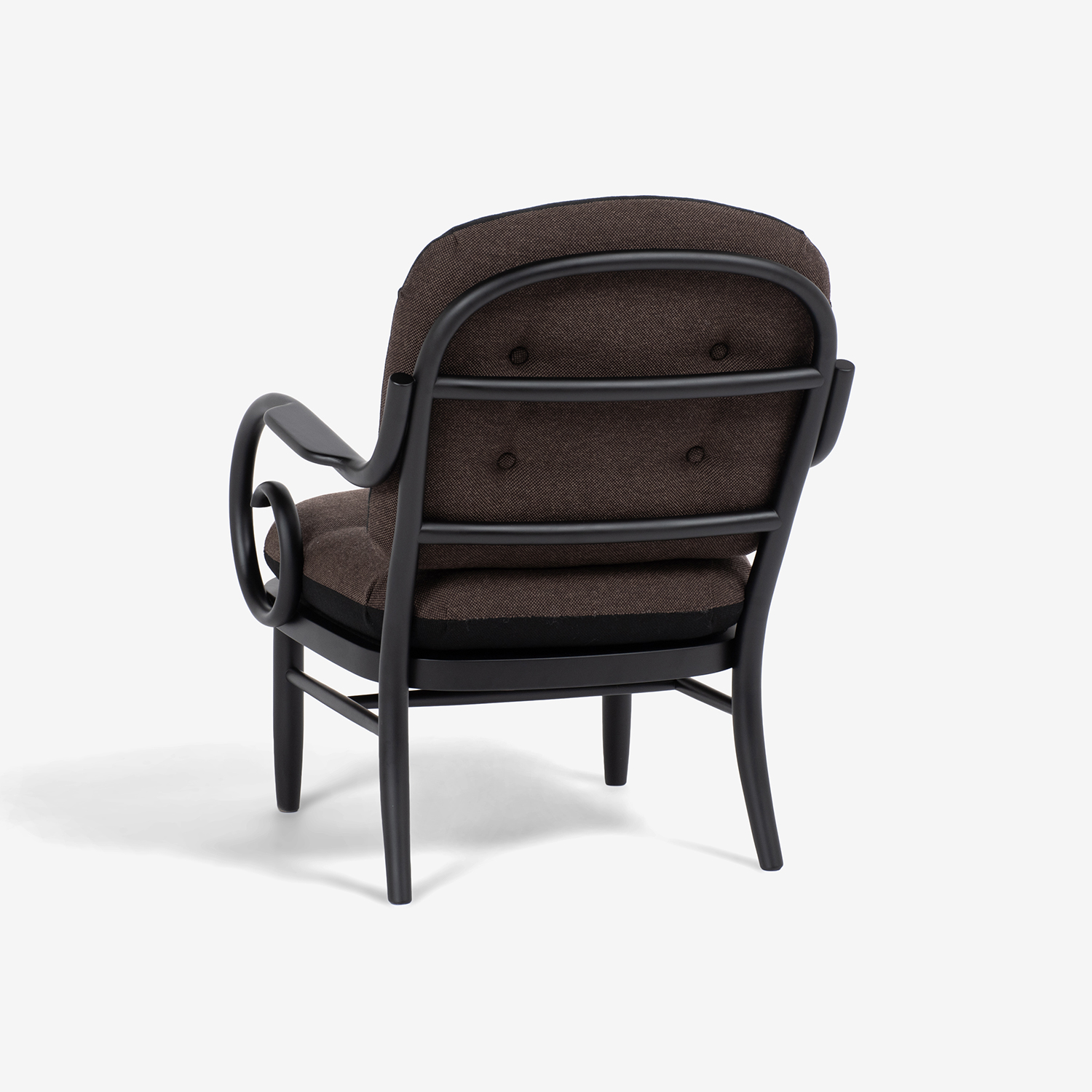 秋田木工　アームチェア「75EB」布A14/A24 ブナ材ブラック色【セール対象品のため40%OFF】 [5]