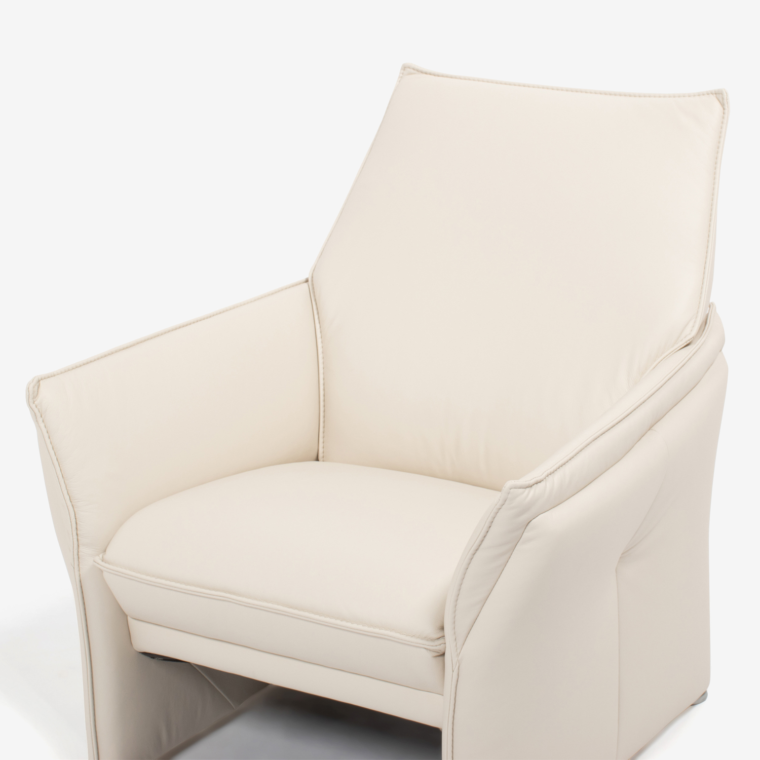 himolla（ヒモラ）アームチェア 1人掛け「ミルテ model.9065」幅78cm 革#24 パールアイボリー色 [3]