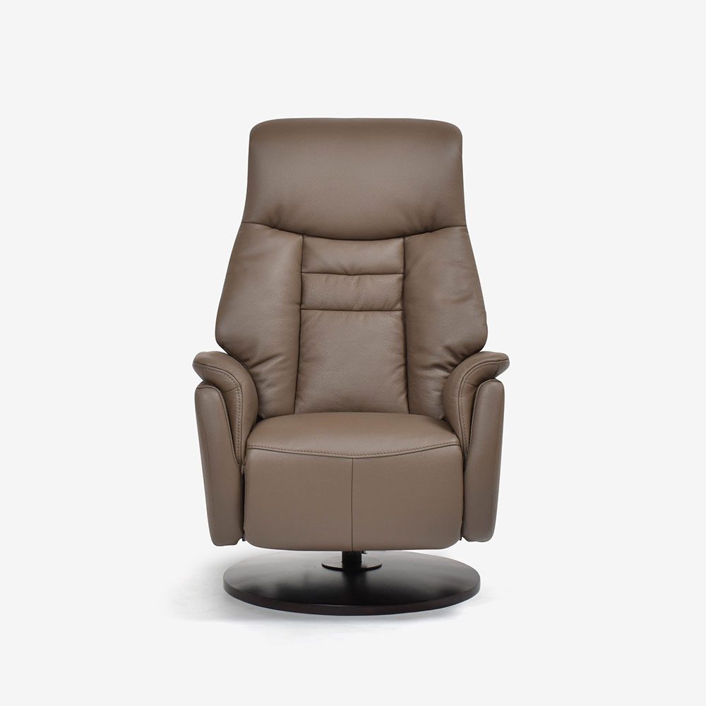 電動リクライニングチェア「ルージアKD SD-455B」半革 #M-07 トープ色 [2]