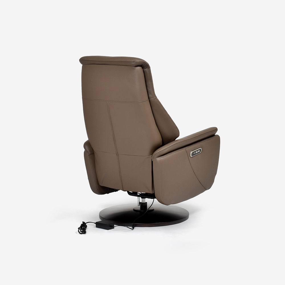 電動リクライニングチェア「ルージアKD SD-455B」半革 #M-07 トープ色 [3]