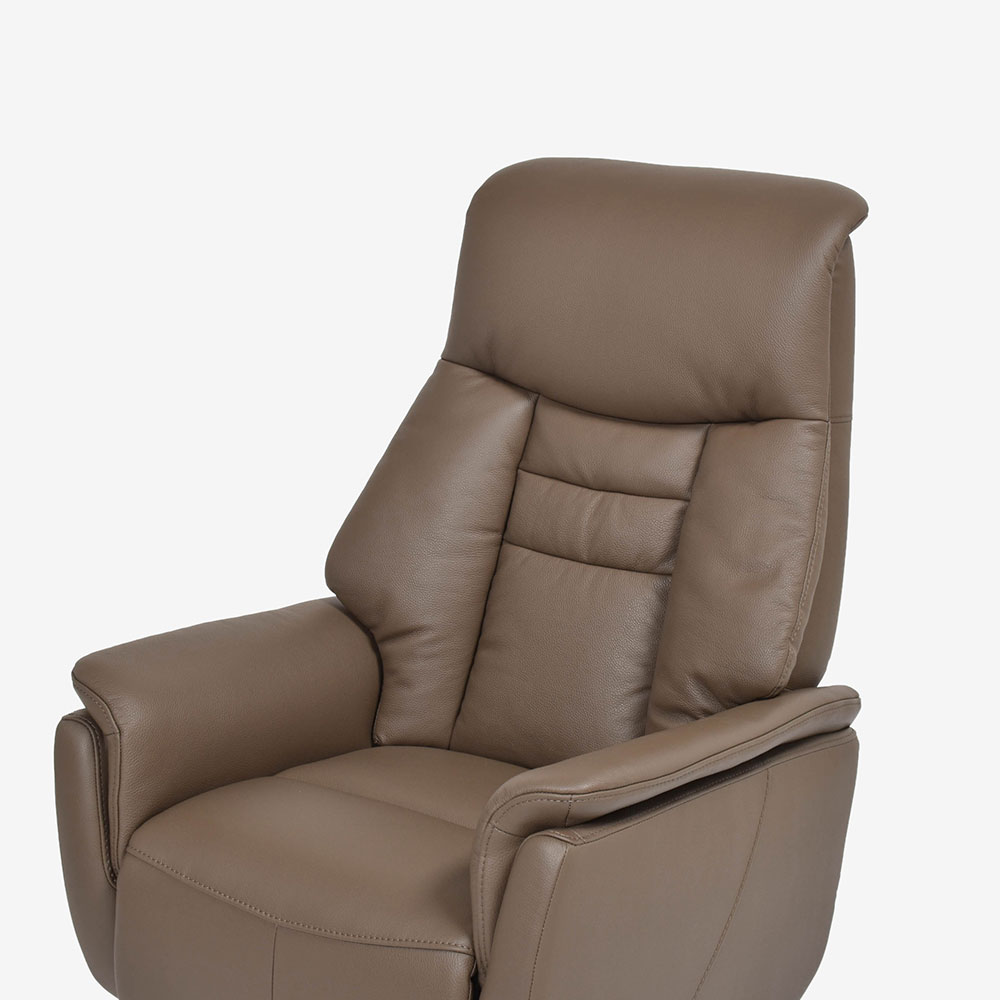 電動リクライニングチェア「ルージアKD SD-455B」半革 #M-07 トープ色 [4]