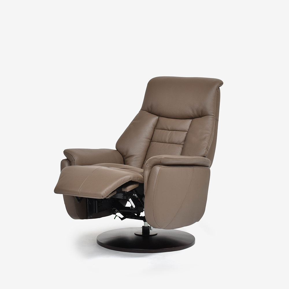 電動リクライニングチェア「ルージアKD SD-455B」半革 #M-07 トープ色 [5]