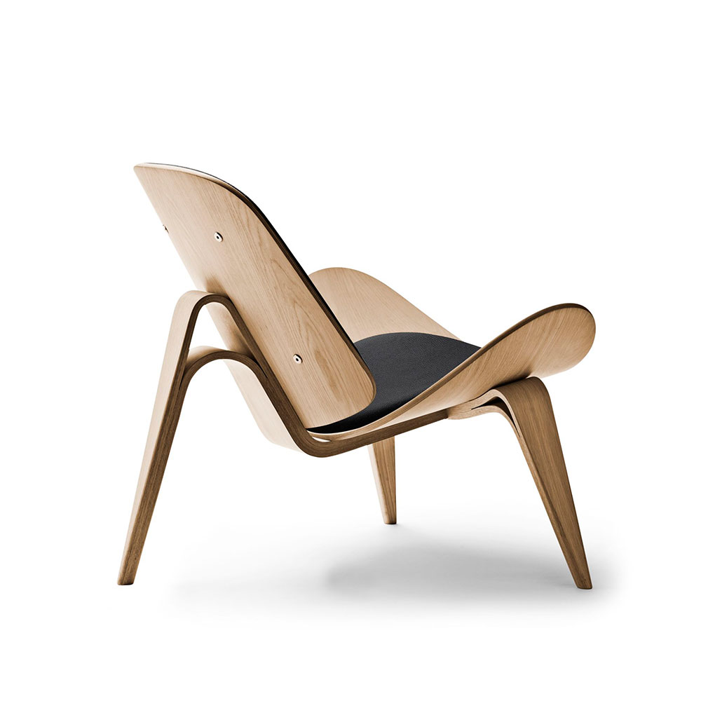 カール・ハンセン＆サン チェア「CH07 シェルチェア」オーク材オイル仕上げ 革ブラック＃THOR301【受注生産品】 [3]