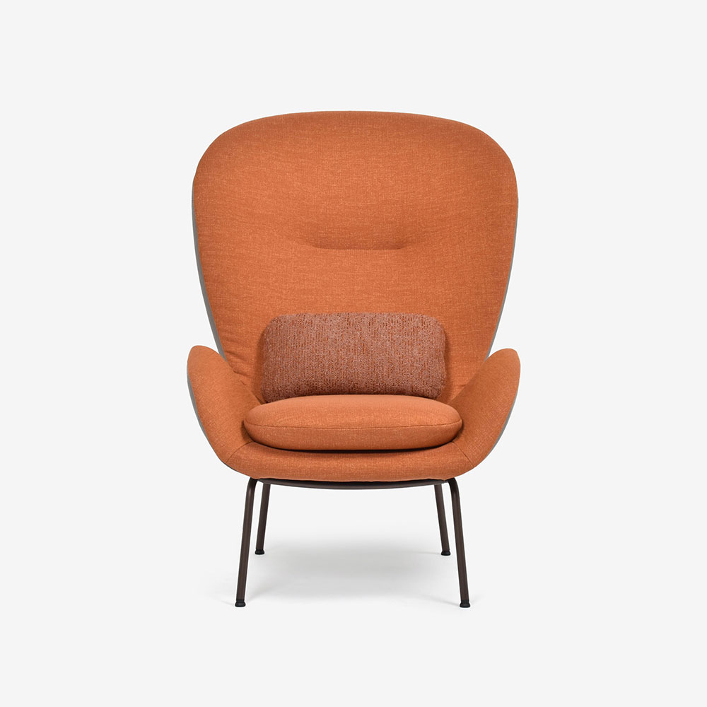 ROLF BENZ（ロルフベンツ）アームチェア「594」布 レッドオレンジ色 ＃14.160【セール対象品のため40%OFF】 [2]