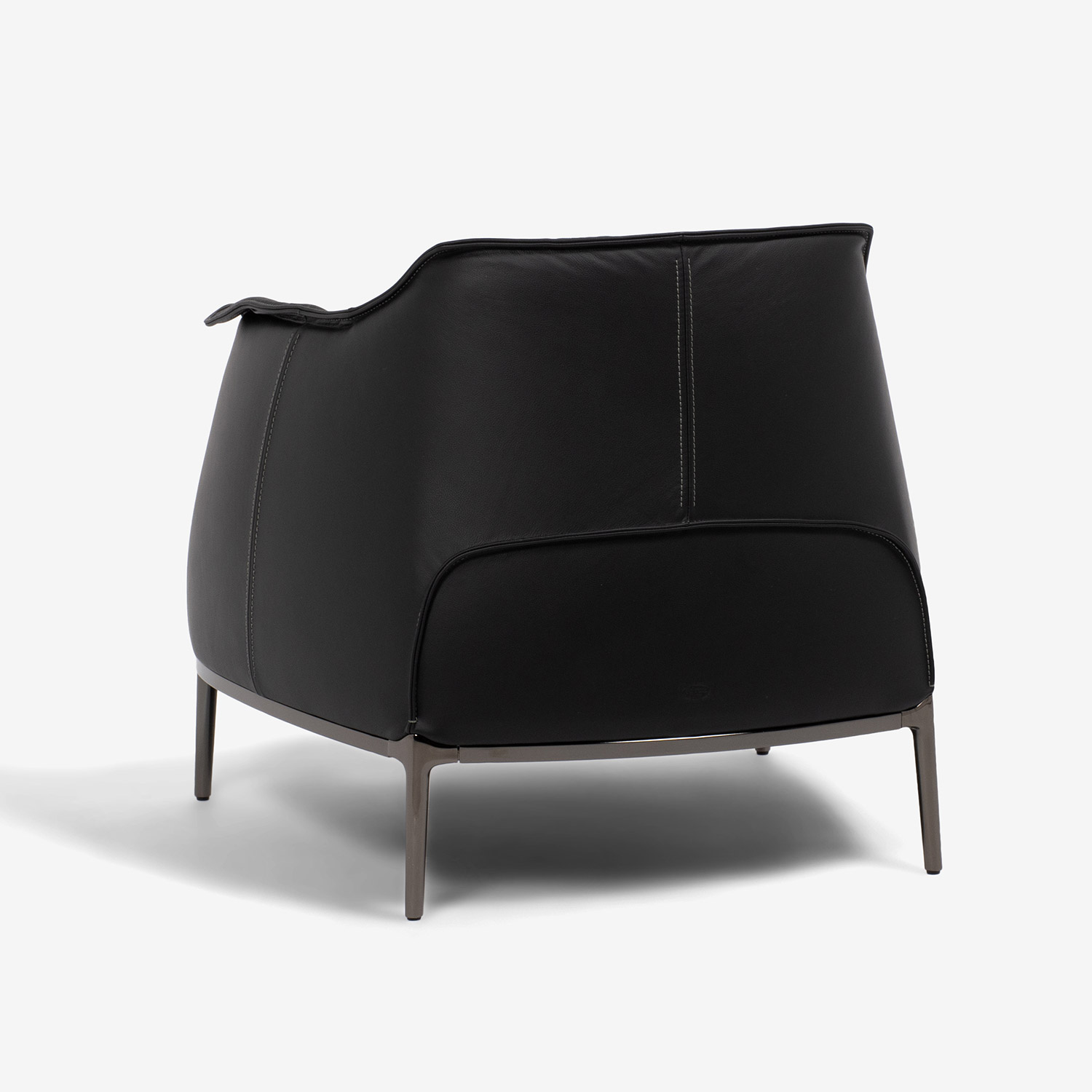 PoltronaFrau（ポルトローナ・フラウ）アームチェア「アーチボルド」革ブラック色 [3]