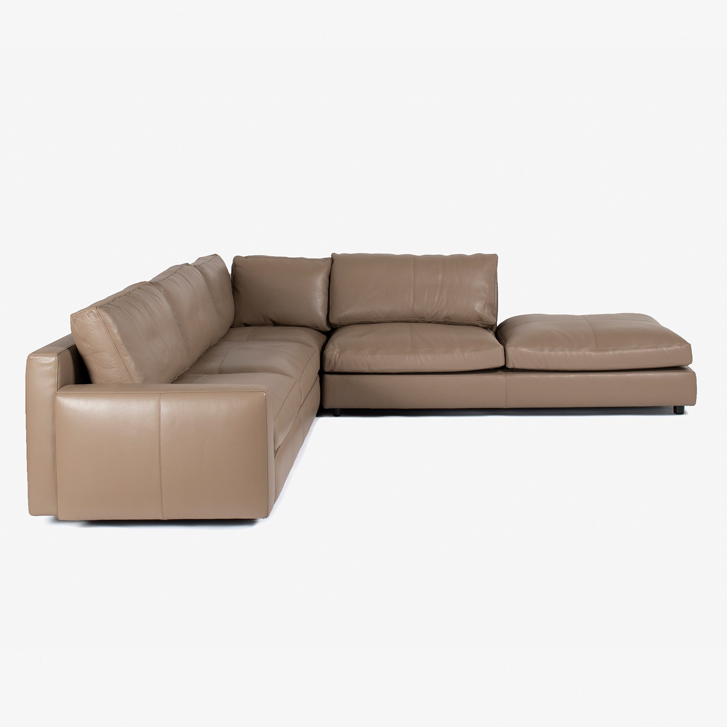 PoltronaFrau（ポルトローナ・フラウ）コーナーソファ「マッシモシステマ」革グレー色 [3]