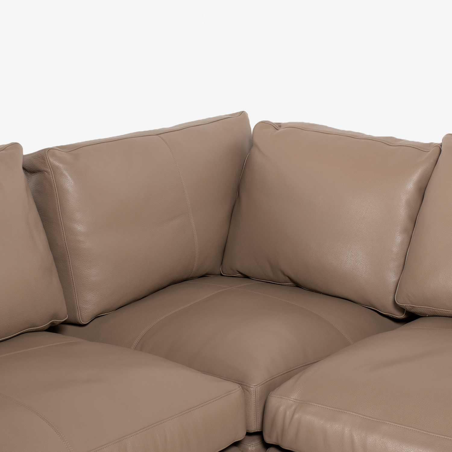 PoltronaFrau（ポルトローナ・フラウ）コーナーソファ「マッシモシステマ」革グレー色 [5]