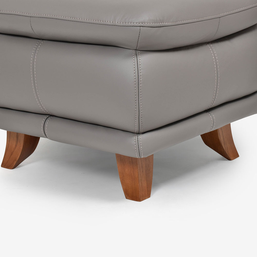オットマン「オースチンKD」 革#H/S-042E エレファントグレー色 脚部全6種類 [4]