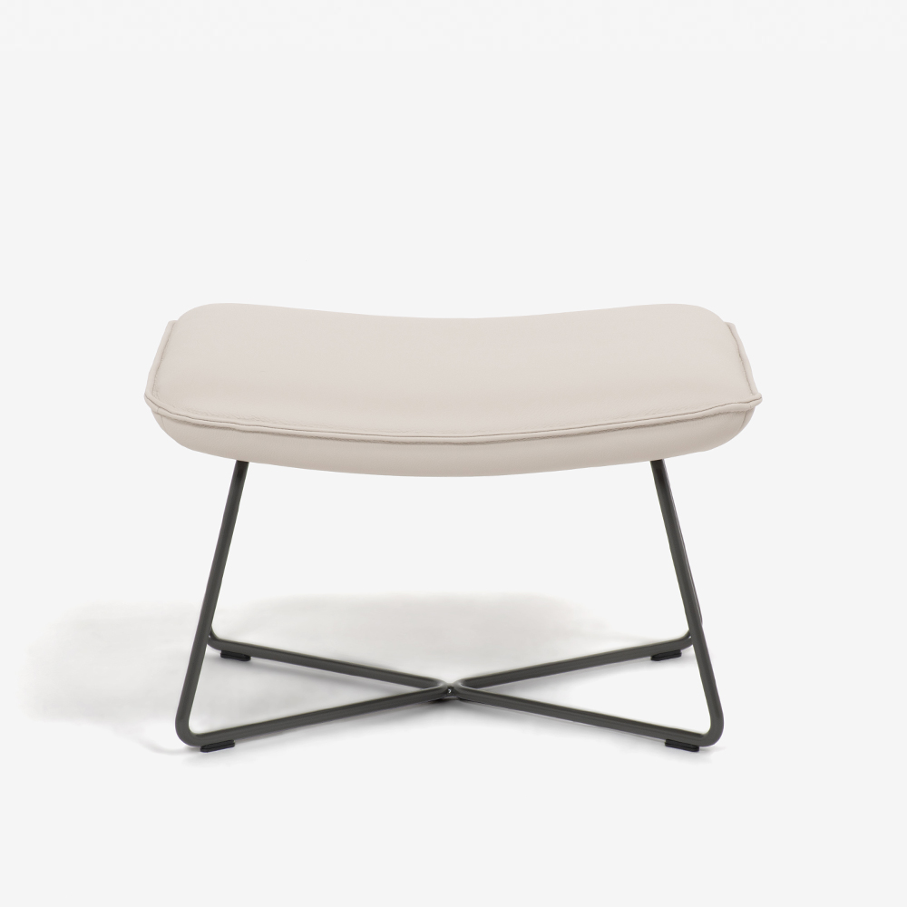 ROLF BENZ（ロルフベンツ）スツール「HCKMET-394」革ライトベージュグレー色 [2]