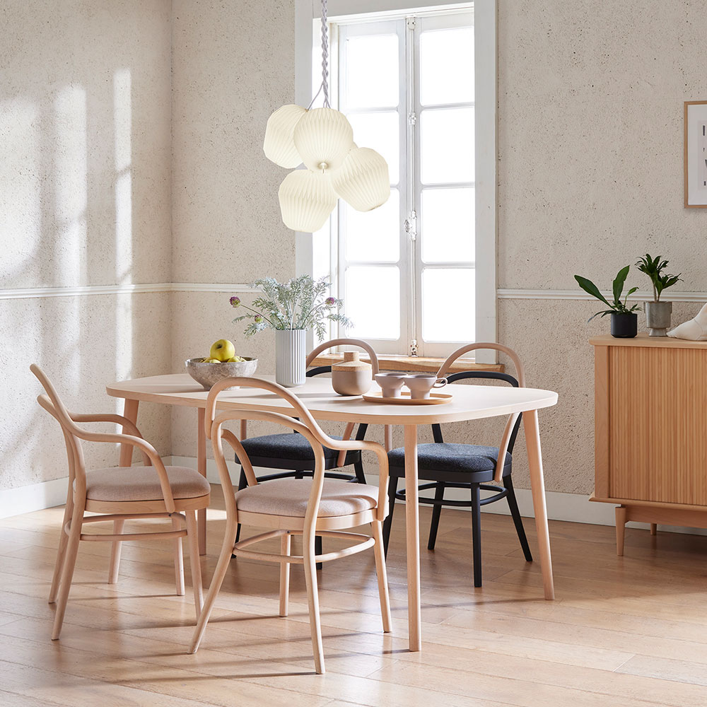 秋田木工 ダイニングテーブル「GAKKO（がっこ）-02」ブナ材 白木塗装艶消し [4]