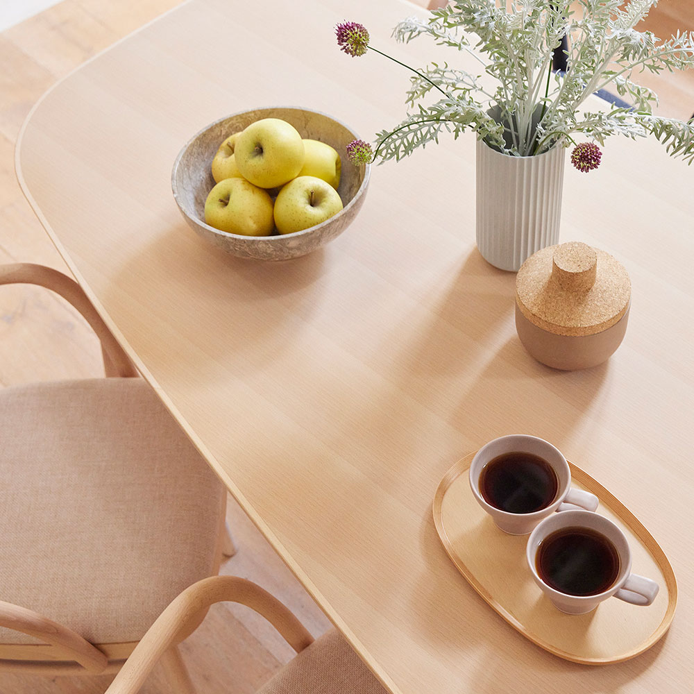 秋田木工 ダイニングテーブル「GAKKO（がっこ）-02」ブナ材 白木塗装艶消し [5]