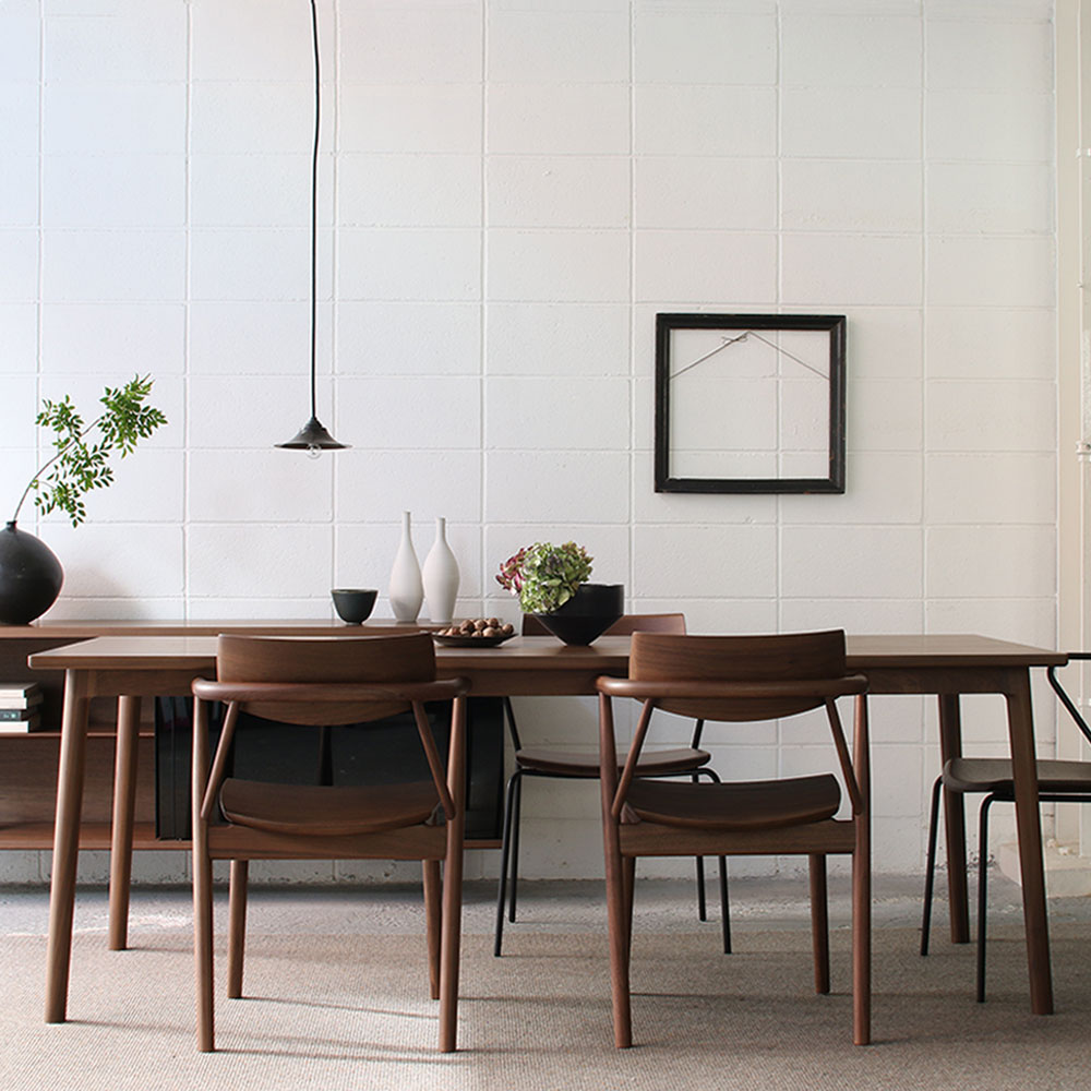 マルケイ木工 ダイニングテーブル「M-CRAFT dual デュアル」木脚タイプ 全3色 全3サイズ【受注生産品】 [5]