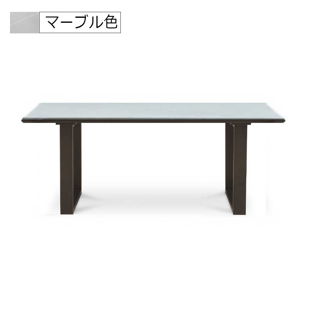 ダイニングテーブル「GT」木製2本脚タイプ ガラス天板 全4色 全2サイズ [5]