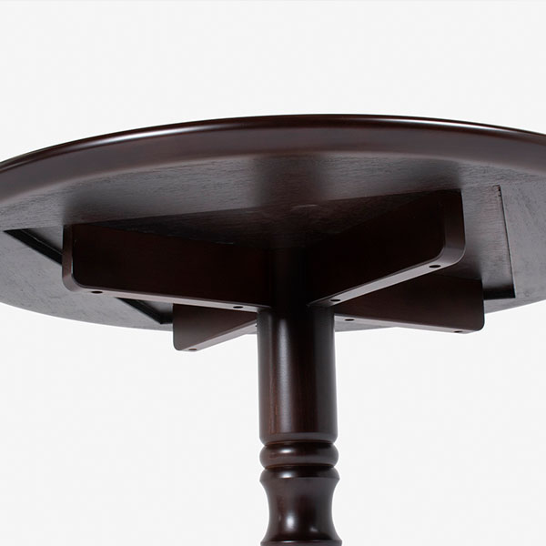 秋田木工 ダイニングテーブル（丸）「T-5650」ナラ材/ブナ材 ウォールナット色 [5]