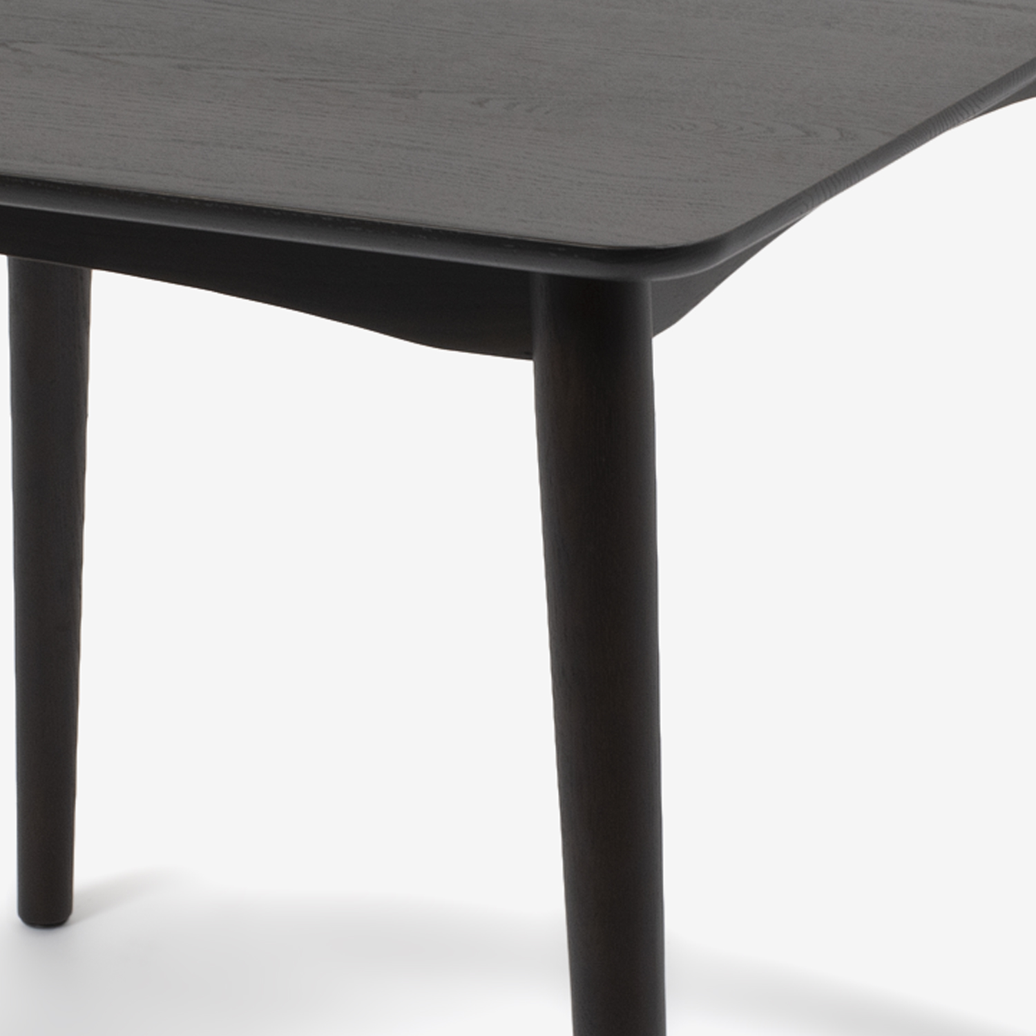 ダイニングテーブル「シネマ3」 正方形 幅85cm レッドオーク材ダークブラウン色 [3]