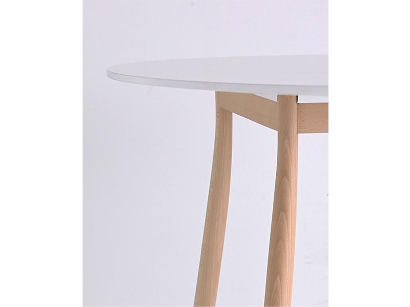 秋田木工 ダイニングテーブル（丸）「209EB」 ブナ材EBホワイト色 [4]