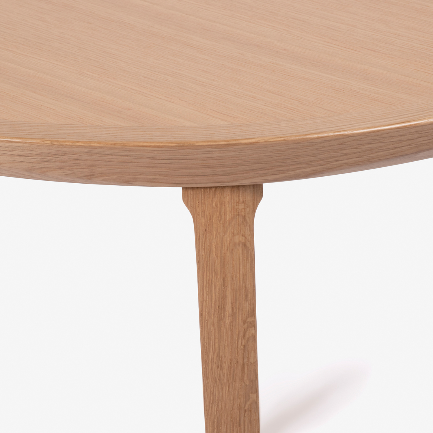 秋田木工 ダイニングテーブル「N-T005」丸型 ナラ材ホワイトオーク色 全2サイズ【受注生産品】 [4]