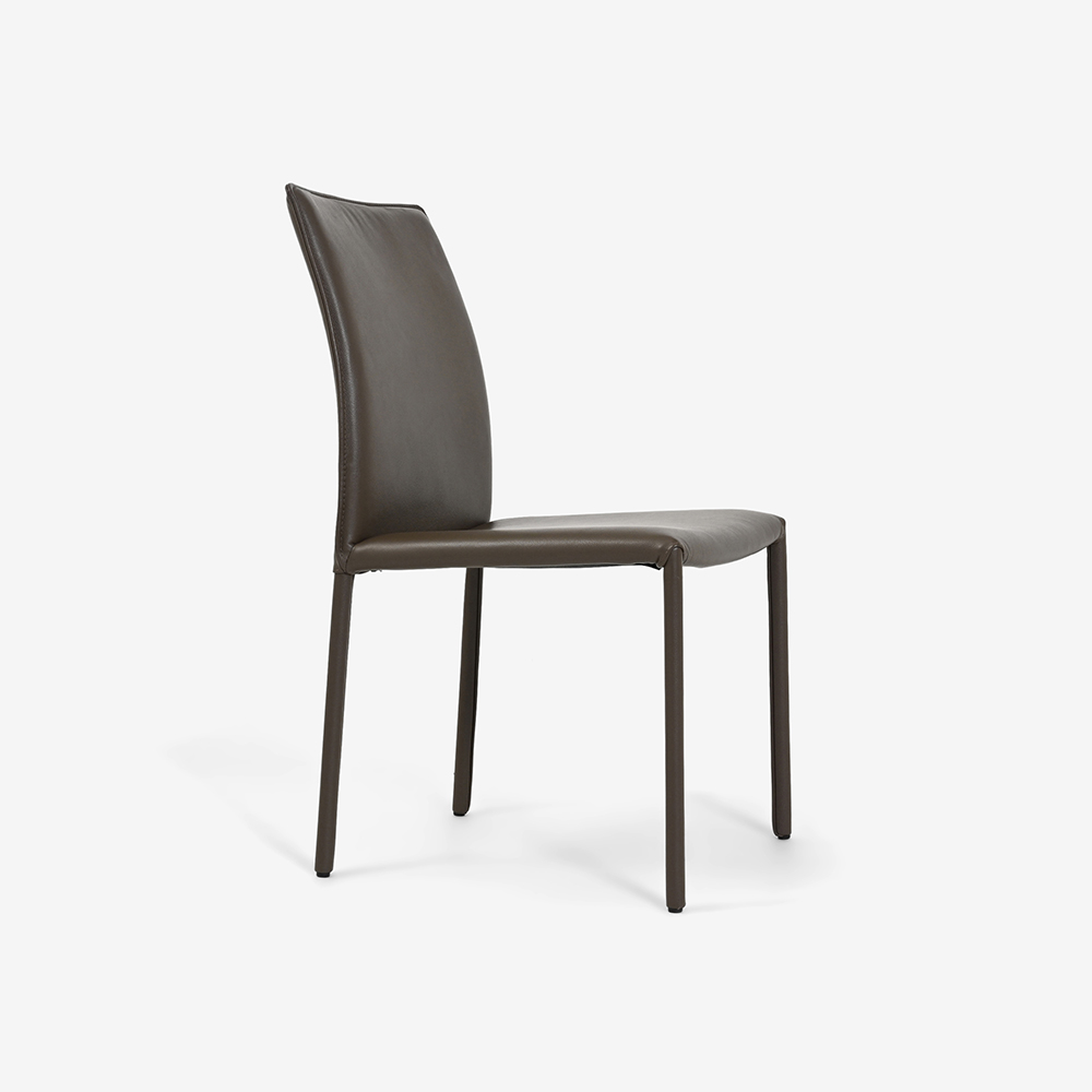 ダイニングチェア「ルッソ」革トープ色 [3]