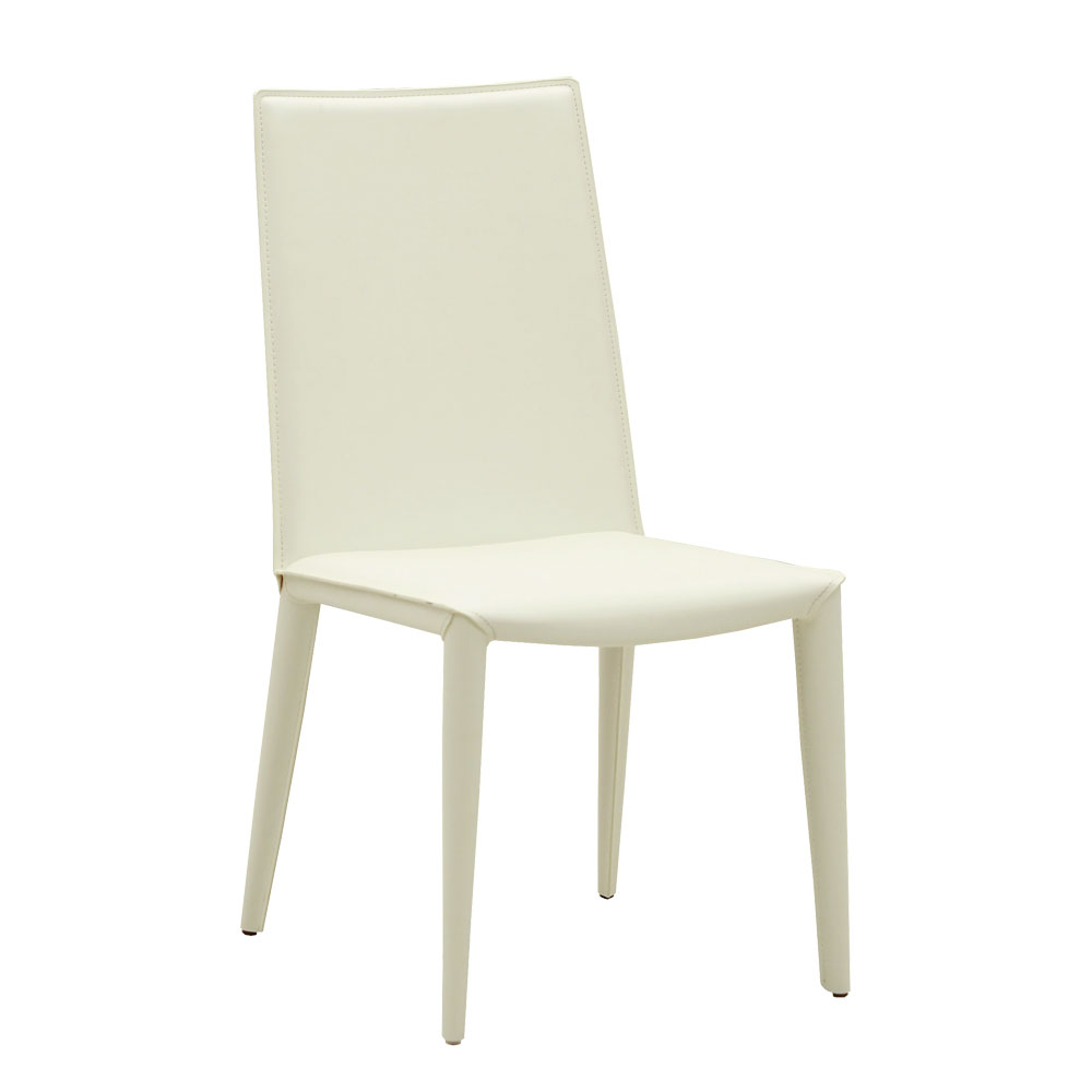 ダイニングチェア「ジリオン」合成皮革ホワイト色 [3]