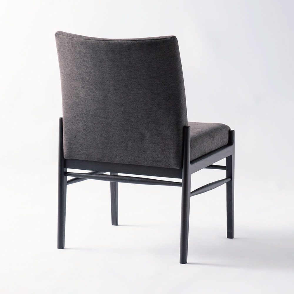 AYANO（綾野製作所）ダイニングチェア「DC-K001GY」布IFGYグレイ色 脚ブラック色 [2]