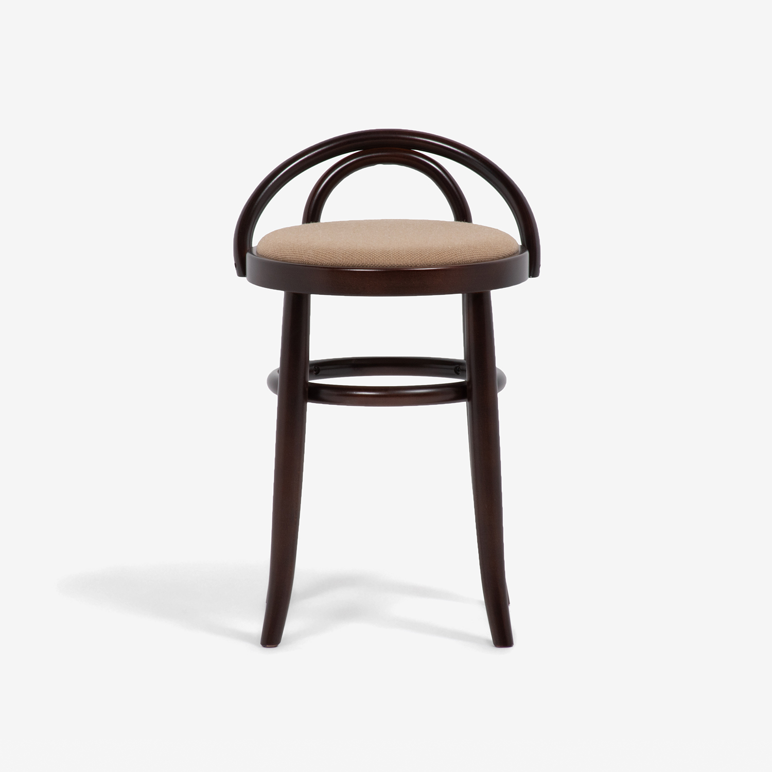 秋田木工 カウンターチェア「2091-U」座面高45cm ブナ材ウォールナット色 布A-11 [2]