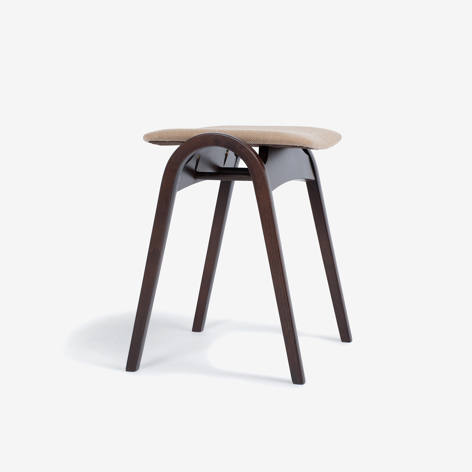 秋田木工 スツール「No.202」ブナ材WNウォールナット色 張地#A-11 [3]