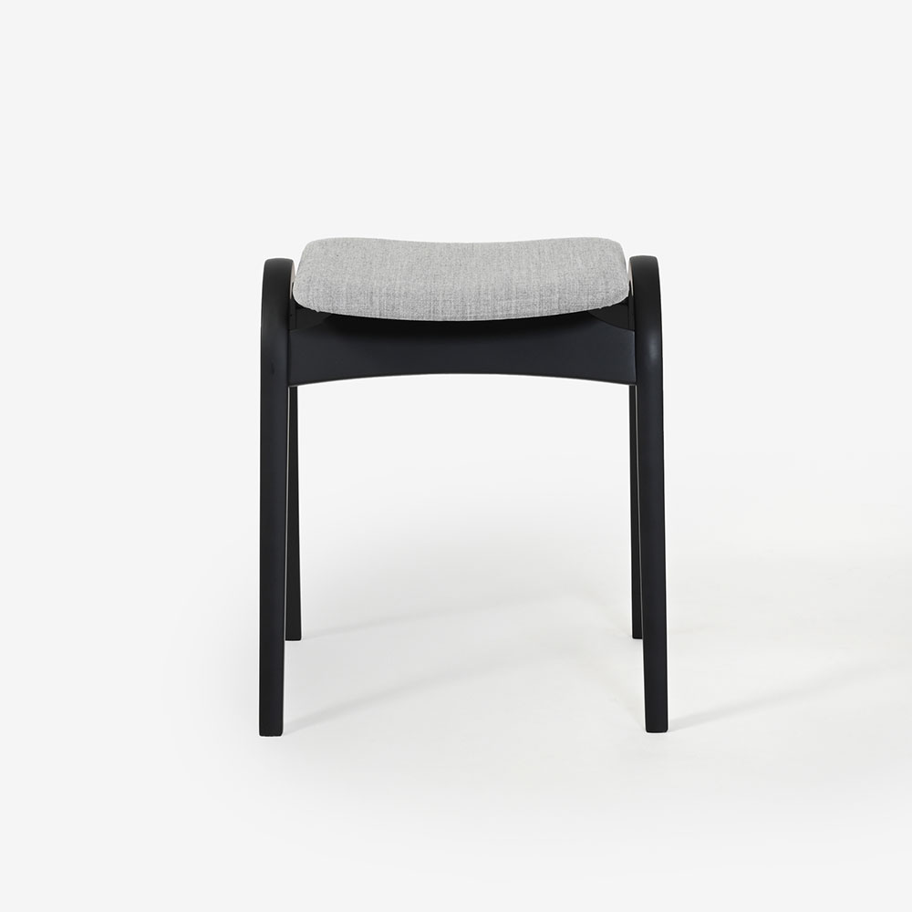 秋田木工 スツール「No.202」ブナ材 WLBK色/張地 布#リミックス0123 [2]