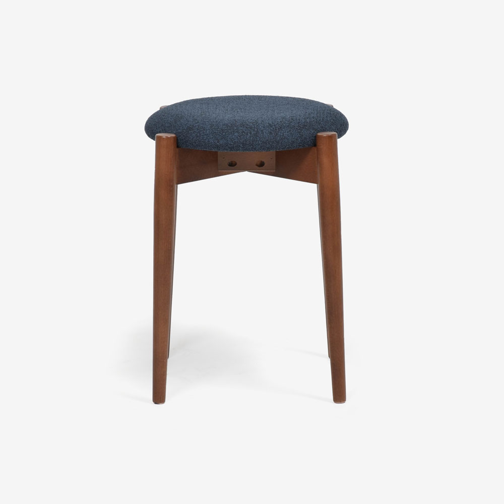 秋田木工 スツール「リュッケ」ブナ材 BWN色/張地 布ブラッシュ#No48 [2]