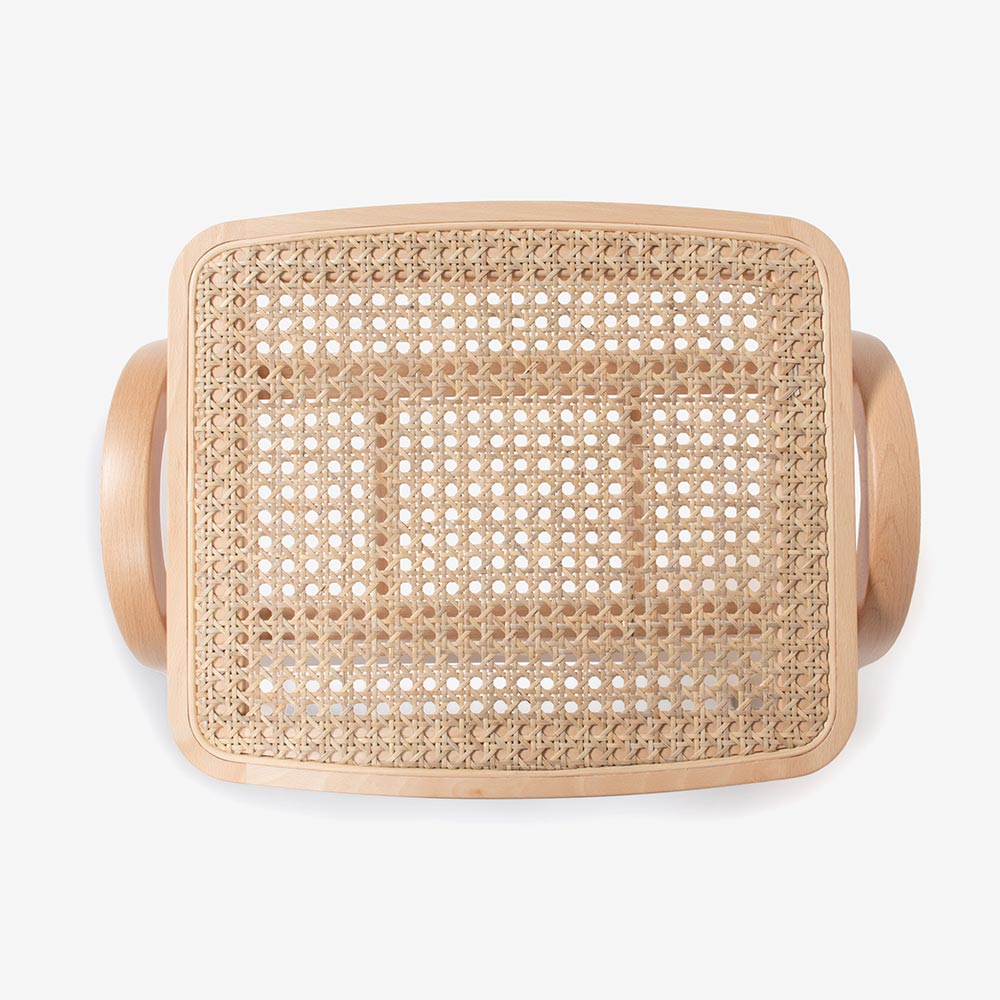 秋田木工 スツール「202-R3」ブナ材艶消しナチュラル色 座面籐張り [4]