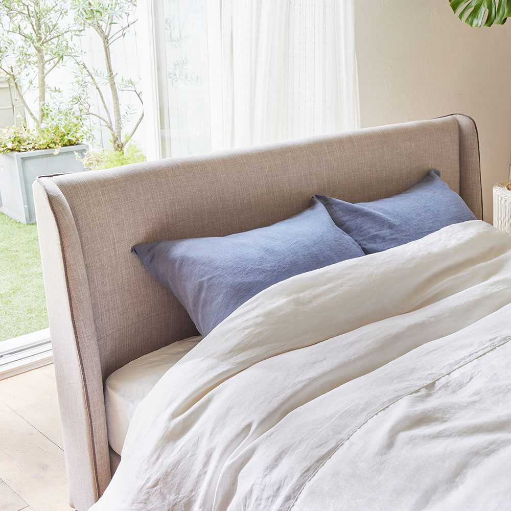 ヘッドボード「シルファC」布グレー色 [5]