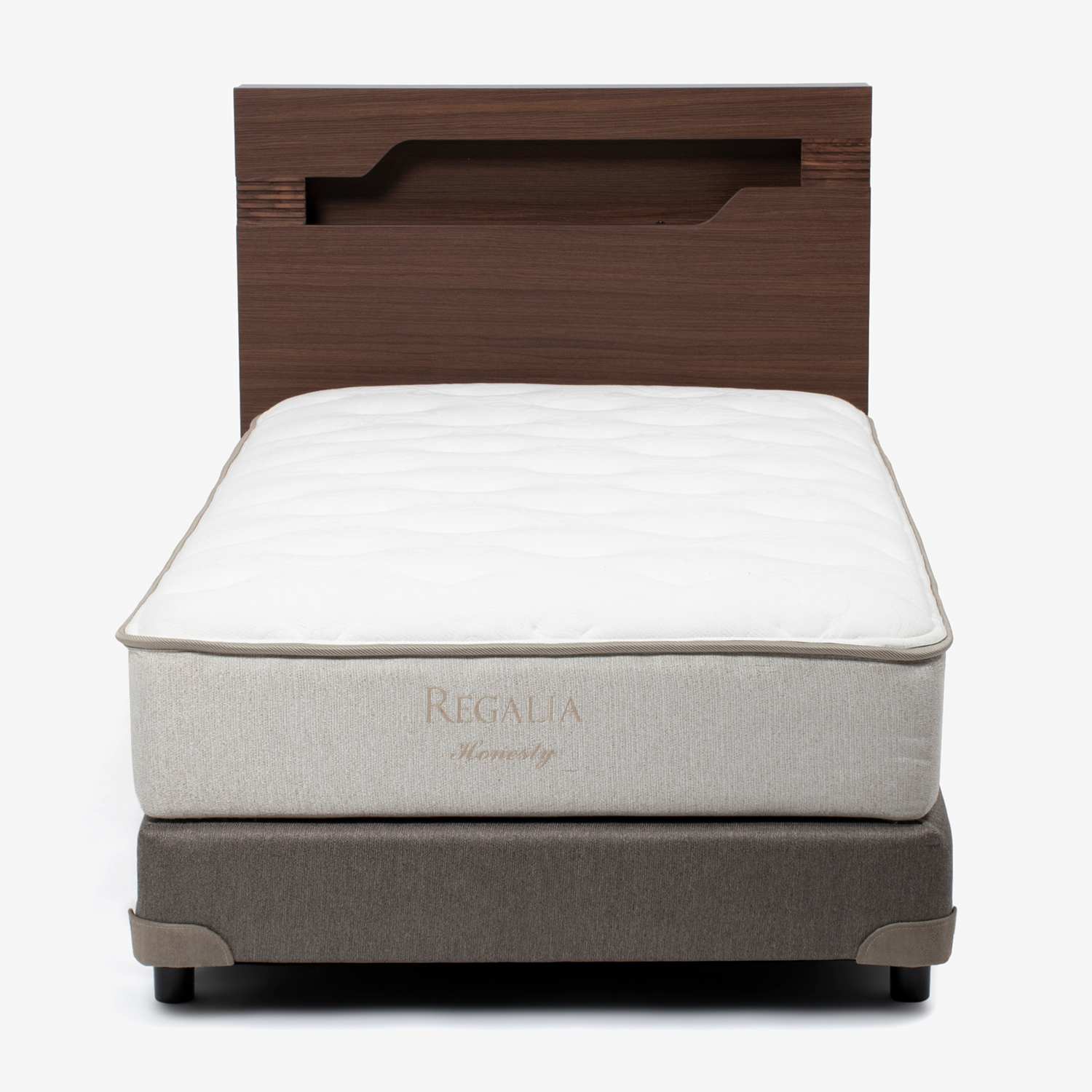 ヘッドボード｢エルモ｣ウォールナット色 ダブルサイズ [2]