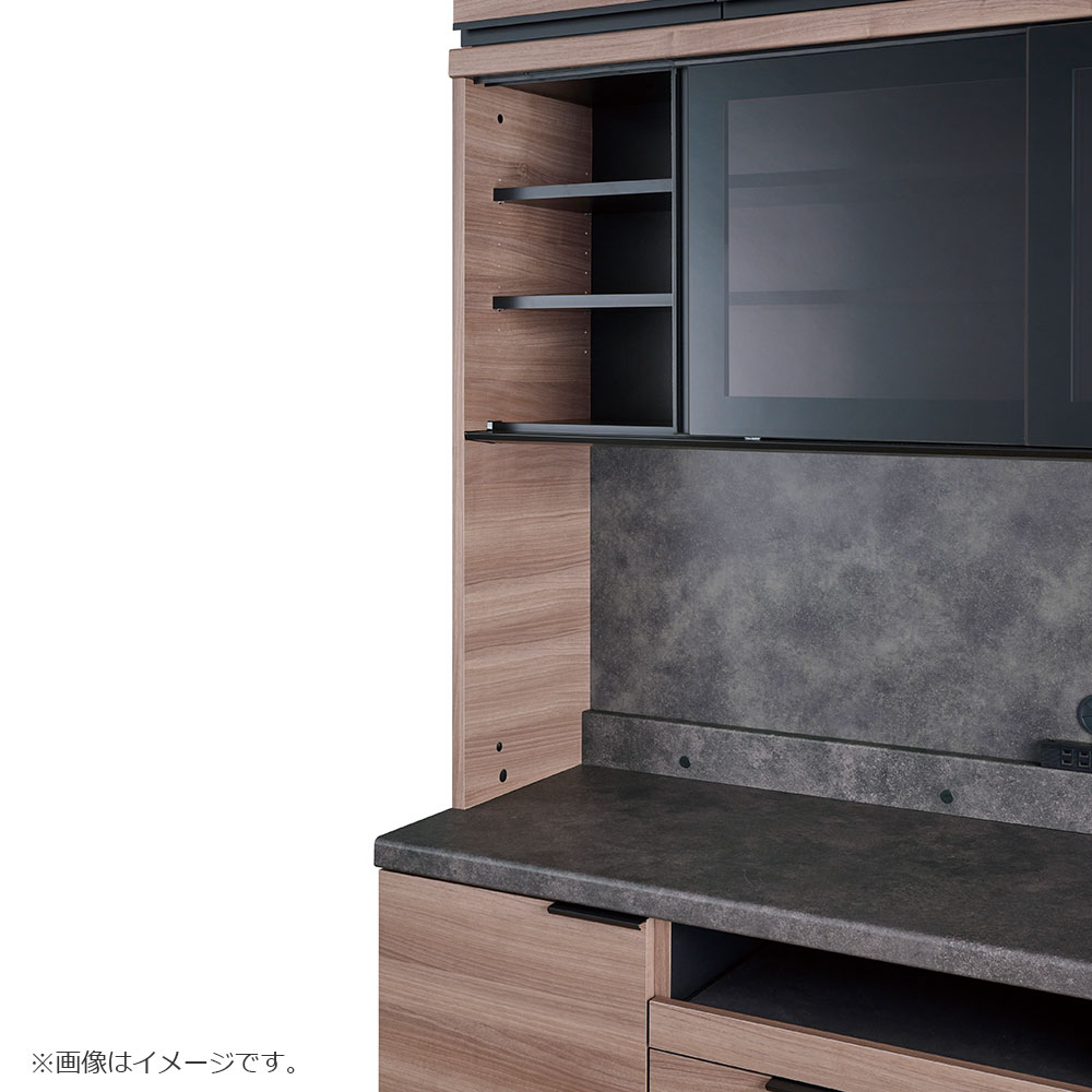 Pamouna（パモウナ）オープンボード「IDA-1002R」幅100cm 奥行50cm 高さ197.5cm ハイカウンター 家電収納下オープンタイプ 全3色 [3]