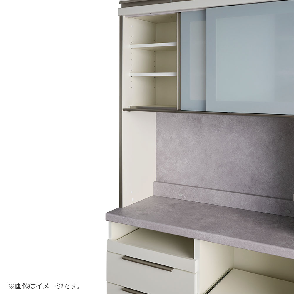 Pamouna（パモウナ）オープンボード「IDA-S1000R」幅100cm 奥行44.5cm 高さ197.5cm ハイカウンター 家電収納下引出しタイプ 全3色 [3]