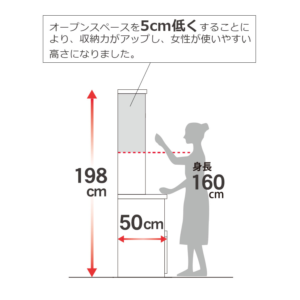 Pamouna（パモウナ）オープンボード「MO-1400R」幅140cm 奥行50cm 高さ198cm 全3色 [4]